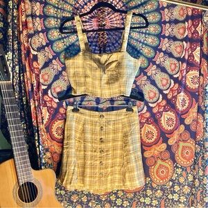 Plaid Skater Skirt SET